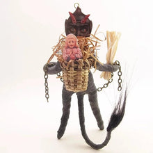 Load image into Gallery viewer, Black Krampus Ornament/Figure - Vintage Inspired Spun Cotton - Bon Ton goods
