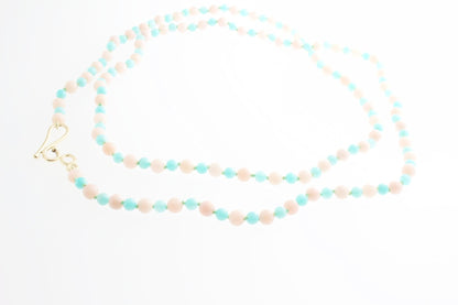 Blue Amazonite and Pink Opal Necklace | Mikkel Brøgger - Bon Ton goods
