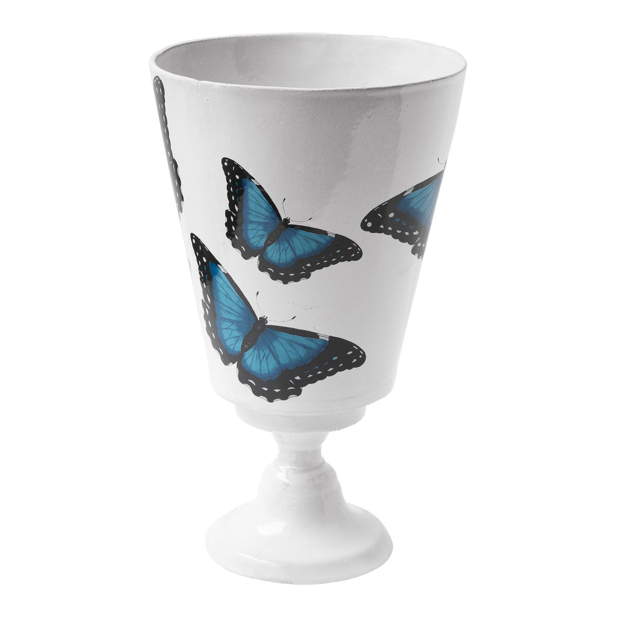Vase with Dark Blue Butterflies by Astier de Villatte, official product view 1