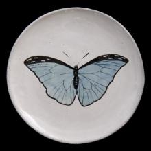 Blue Butterfly Dinner Plate | Astier de Villatte - Bon Ton goods