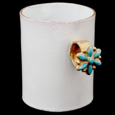 Blue Flower Ring Cup, Serena Carone | Astier de Villatte: Exclusive Pre-Order Item - Bon Ton goods