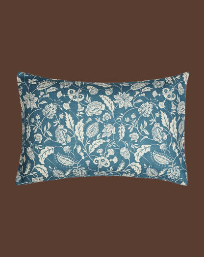 Blue Indienne Cushion - Antoinette Poisson Linen Cushion | Antoinette Poisson Linen Cushion – Domino Paper Design - Bon Ton goods