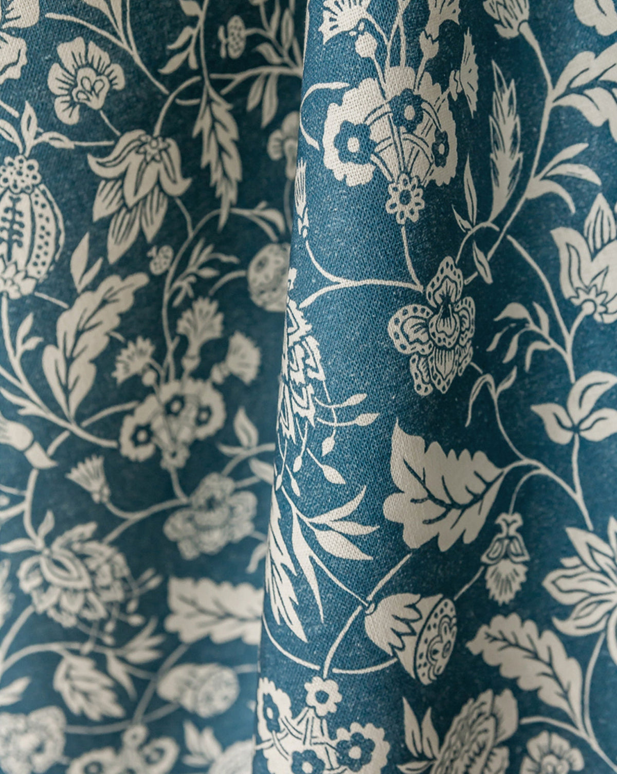 Blue Indienne Cushion - Antoinette Poisson Linen Cushion | Antoinette Poisson Linen Cushion – Domino Paper Design - Bon Ton goods