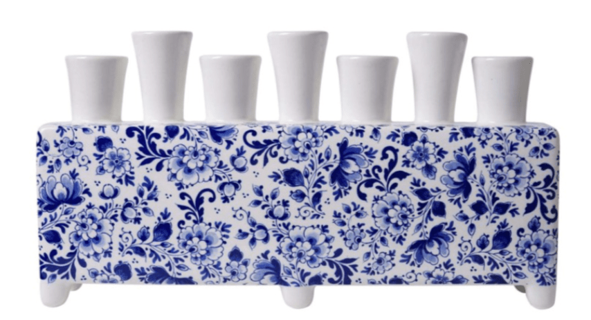 Blue Rectangle Tulip Vase | Heinen Delfts Blauw - Bon Ton goods