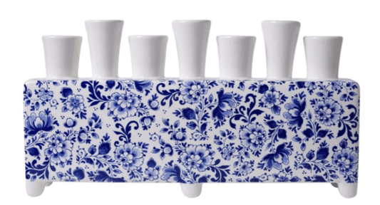 Blue Rectangle Tulip Vase | Heinen Delfts Blauw - Bon Ton goods