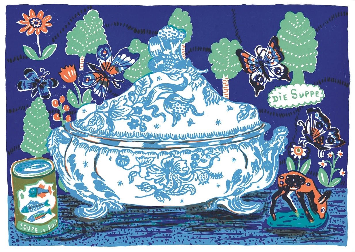 Blue Soup Tureen - Nathalie Lete - Bon Ton goods
