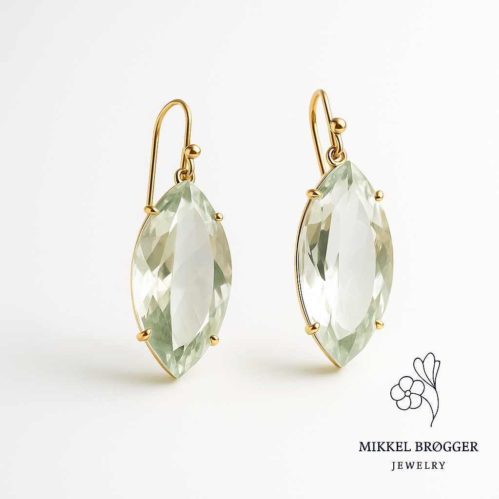 Blue Topaz Gold Earrings | Mikkel Brøgger - Bon Ton goods