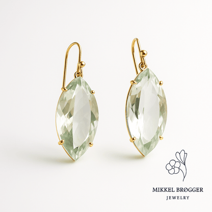 Blue Topaz Gold Earrings | Mikkel Brøgger - Bon Ton goods