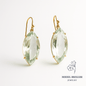 Blue Topaz Gold Earrings | Mikkel Brøgger - Bon Ton goods