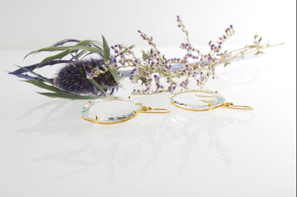 Blue Topaz Gold Earrings | Mikkel Brøgger - Bon Ton goods