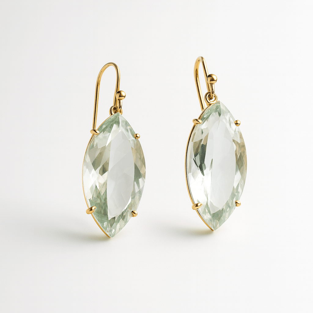 Blue Topaz Gold Earrings | Mikkel Brøgger - Bon Ton goods