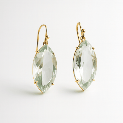 Blue Topaz Gold Earrings | Mikkel Brøgger - Bon Ton goods