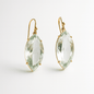 Additional view 2 of Blue Topaz Gold Earrings, marquise-cut blue topaz and 14k yellow gold, handmade by Mikkel Brøgger