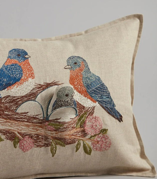 Bluebird Nest Pocket Pillow - Bon Ton goods