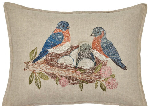 Bluebird Nest Pocket Pillow | Coral & Tusk - Bon Ton goods