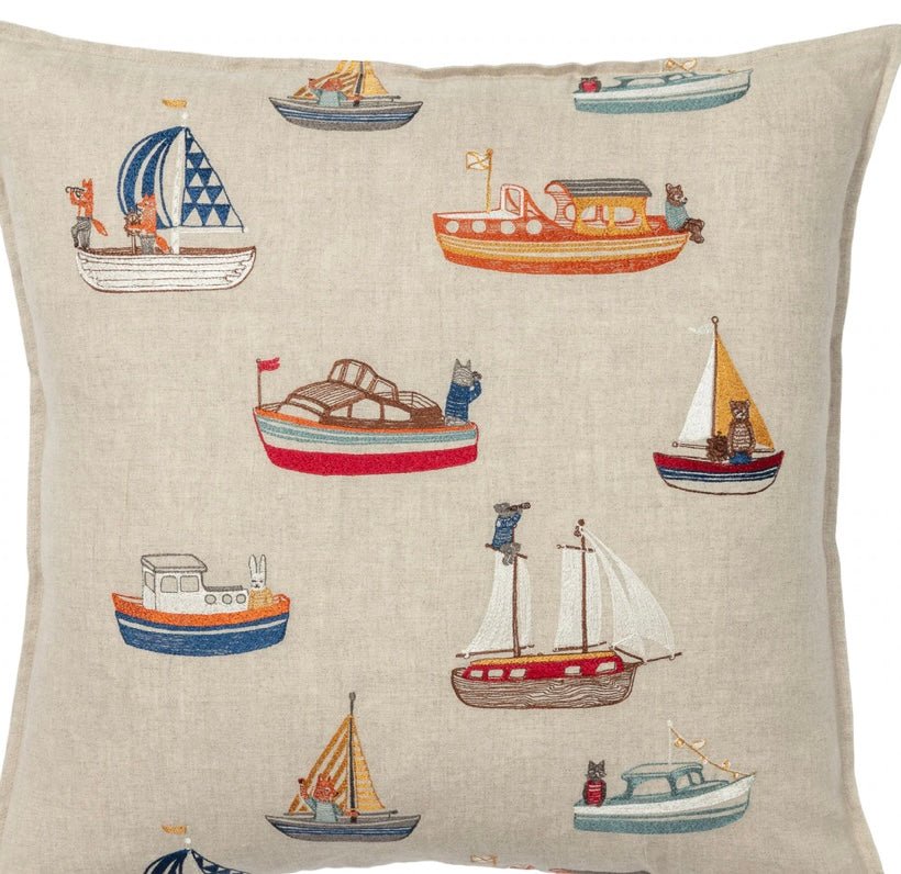 Boats Pattern Pillow - Bon Ton goods
