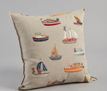 Load image into Gallery viewer, Boats Pattern Pillow - Bon Ton goods
