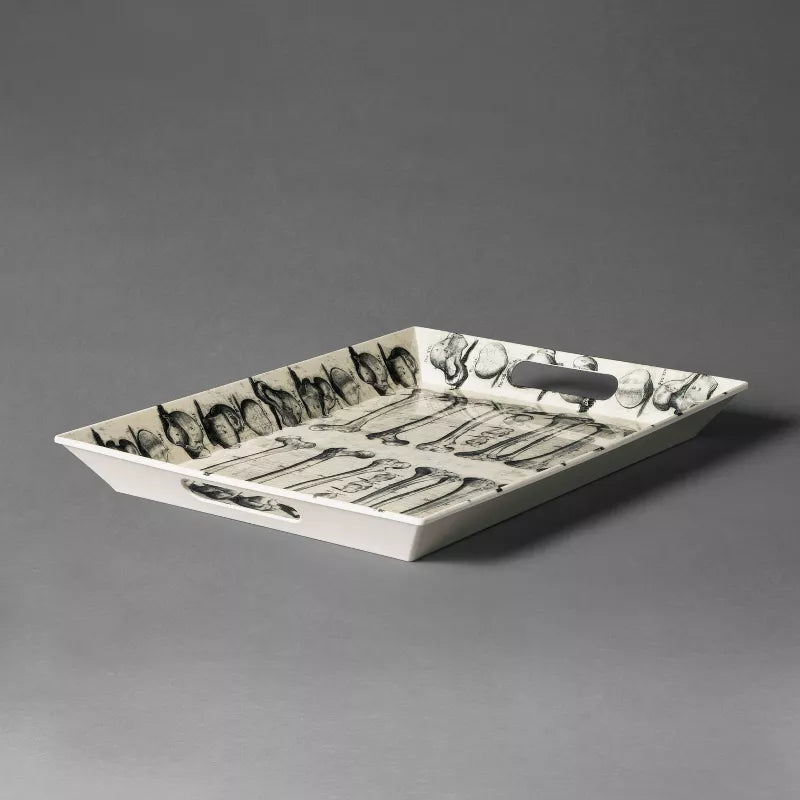 Bone To Pick Rectangle Serving Tray Cream | John Derian - Bon Ton goods