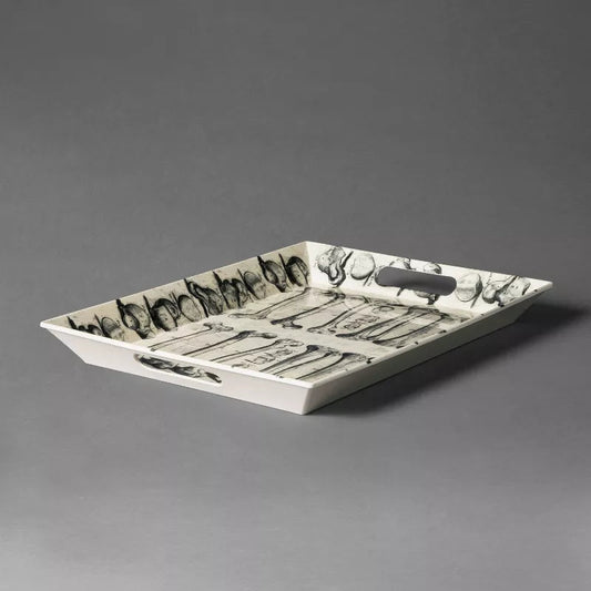 Bone To Pick Rectangle Serving Tray Cream | John Derian - Bon Ton goods