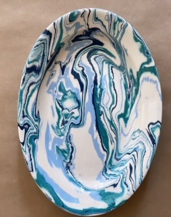 Bora Bora Large Oval Dish Plat Avale a Tapas | Atelier Saint André Perrin - Bon Ton goods