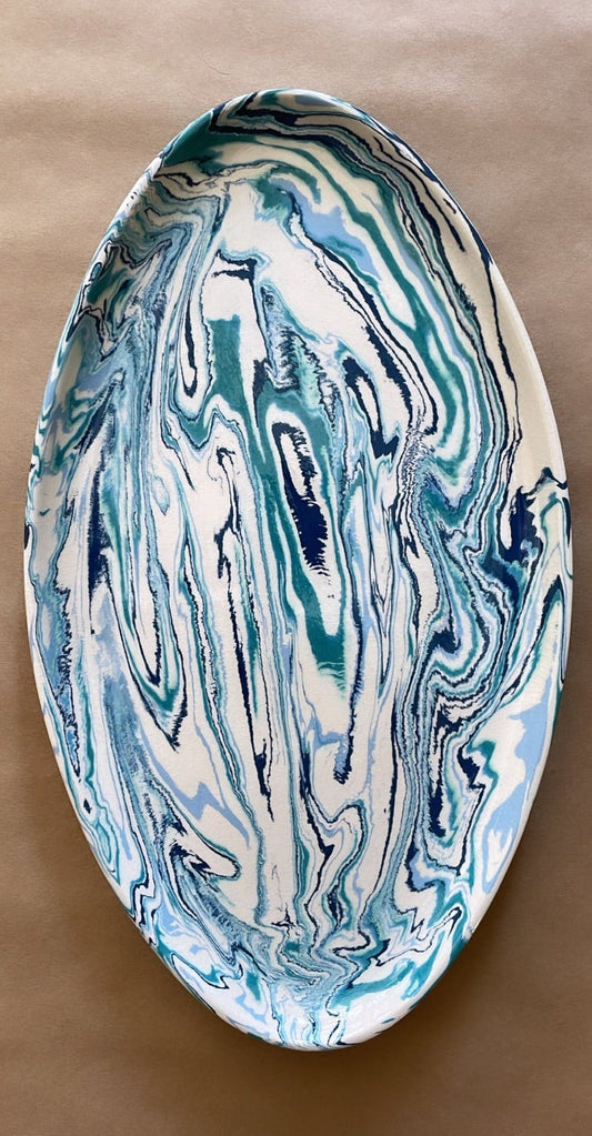 Bora Bora Oval Dish with Foot | Atelier Saint André Perrin - Bon Ton goods