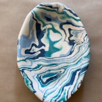 Bora Bora Scalloped Oval Dish Tapas a Godrons | Atelier Saint André Perrin - Bon Ton goods