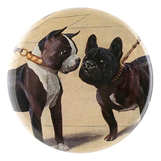 Boston Terrier and French Bulldog - Mirror & Button Pins | John Derian - Bon Ton goods