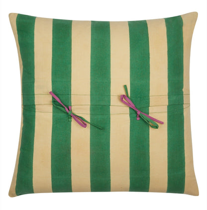 Bougainvillea Stripes Off White Mustard Pillow Cushion Cover 45x45 | Lisa Corti - Bon Ton goods