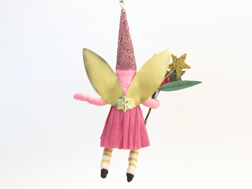 Bouquet Fairy Ornament | Vintage by Crystal Spun Cotton Ornament - Bon Ton goods