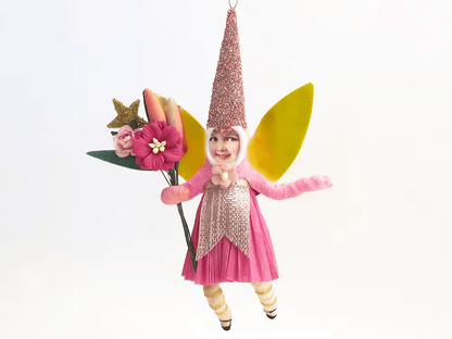Bouquet Fairy Ornament | Vintage by Crystal Spun Cotton Ornament - Bon Ton goods