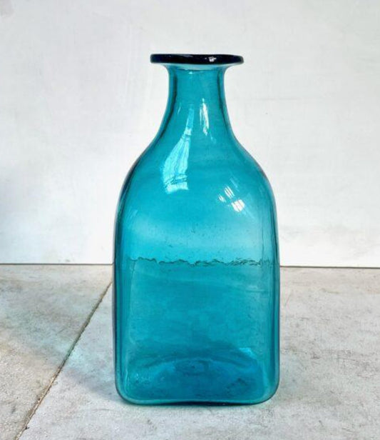 Bouteille Carre Grand Turquoise | La Soufflerie - Bon Ton goods