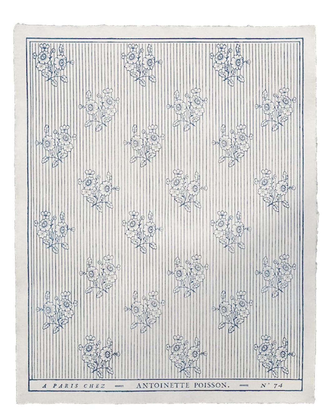 'Boutonnières' Bleu Indigo Domino Print - Bon Ton goods