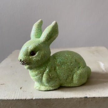 Brilliant Mint Green Glitter - Extra Small Bunny Lying, Ino Schaller - Bon Ton goods