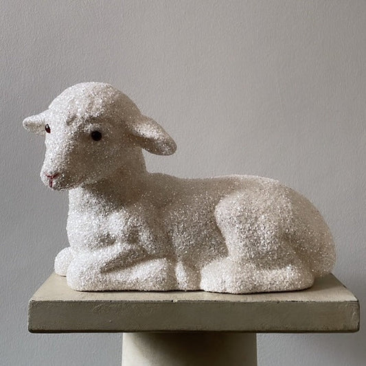 Brilliant White Glitter Lamb | Ino Schaller - Bon Ton goods