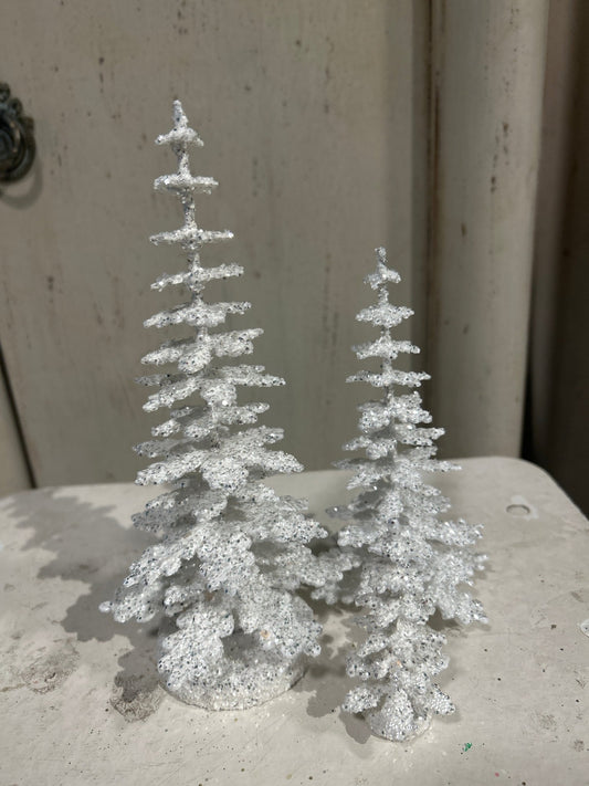 Brilliant White Glitter Spruce - Cardboard Christmas Tree | Ino Schaller - Bon Ton goods