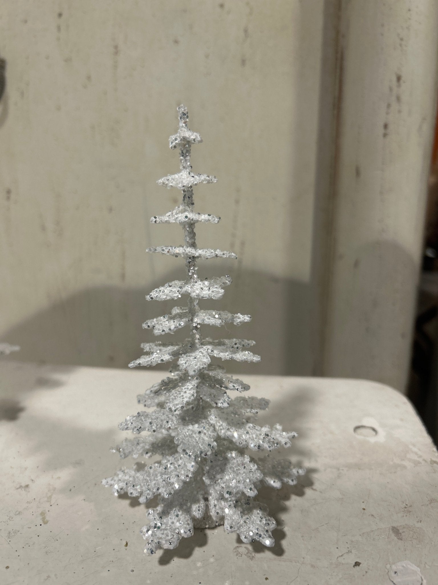 Brilliant White Glitter Spruce - Cardboard Christmas Tree | Ino Schaller - Bon Ton goods