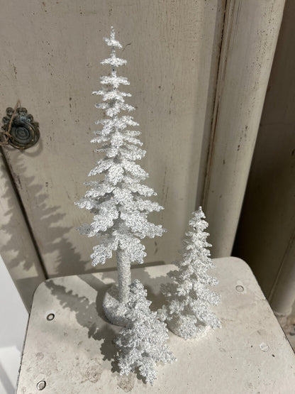 Brilliant White Glitter Spruce - Cardboard Christmas Tree | Ino Schaller - Bon Ton goods