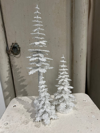 Brilliant White Glitter Spruce - Cardboard Christmas Tree | Ino Schaller - Bon Ton goods
