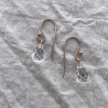 Load image into Gallery viewer, Briolette White Topaz Drop Earrings - Bon Ton goods
