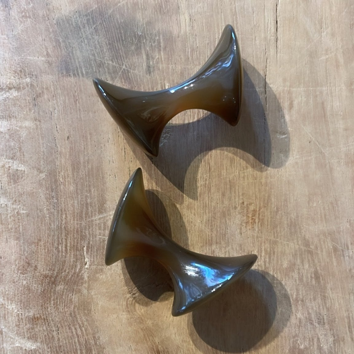 Brown Agate "Bone" Cufflinks | Ted Muehling