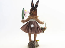 Load image into Gallery viewer, Brown Bunny Face Girl Figure - Vintage by Crystal - Bon Ton goods
