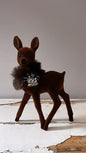 Brown Velvet Bambi with Decoration | Ino Schaller - Bon Ton goods