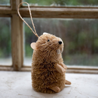 Brush Beaver Christmas Ornament by A World of Craft, Swedish-designed handmade Christmas decoration