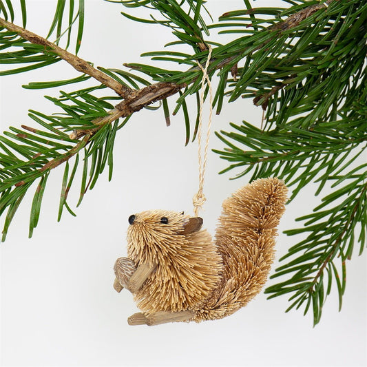 Brush Squirrel Christmas Ornament - Bon Ton goods