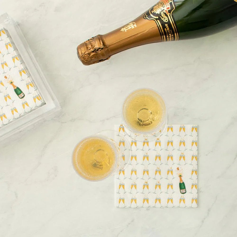 Bubbly Paper Cocktail Napkins | Caspari - Bon Ton goods