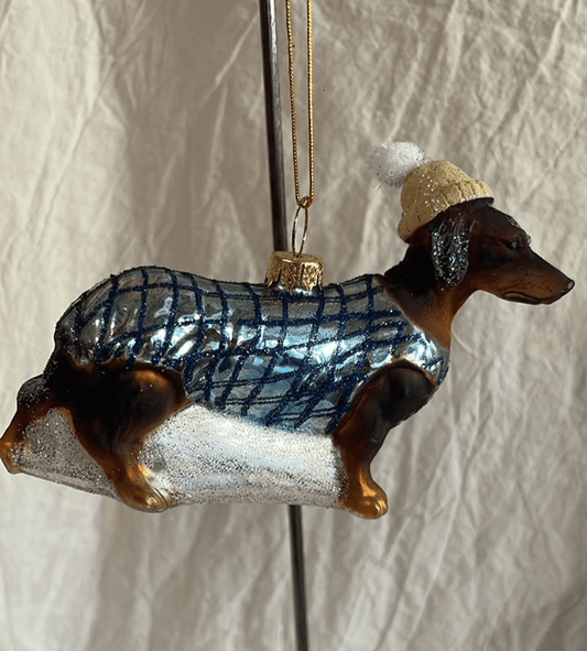 Bundled Up Dog - Dachshund | Christmas Ornament - Bon Ton goods