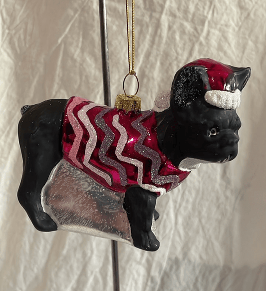 Bundled Up Dog - Frenchie | Christmas Ornament - Bon Ton goods