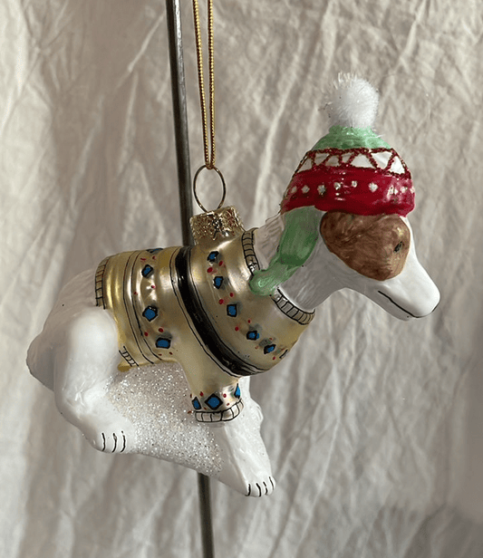 Bundled Up Dog - Terrier | Christmas Ornament - Bon Ton goods