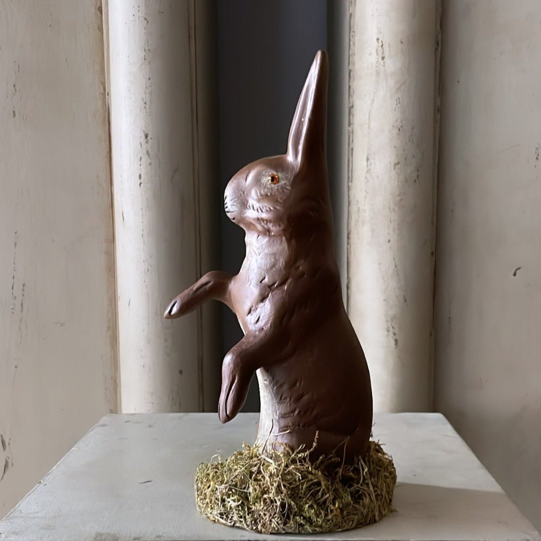 Bunny Walking on Grass Dark Brown | Ino Schaller - Bon Ton goods