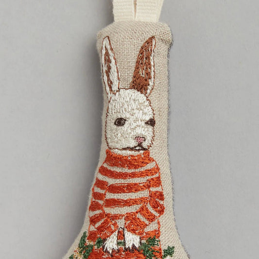 Bunny with Holly Ornament - Bon Ton goods